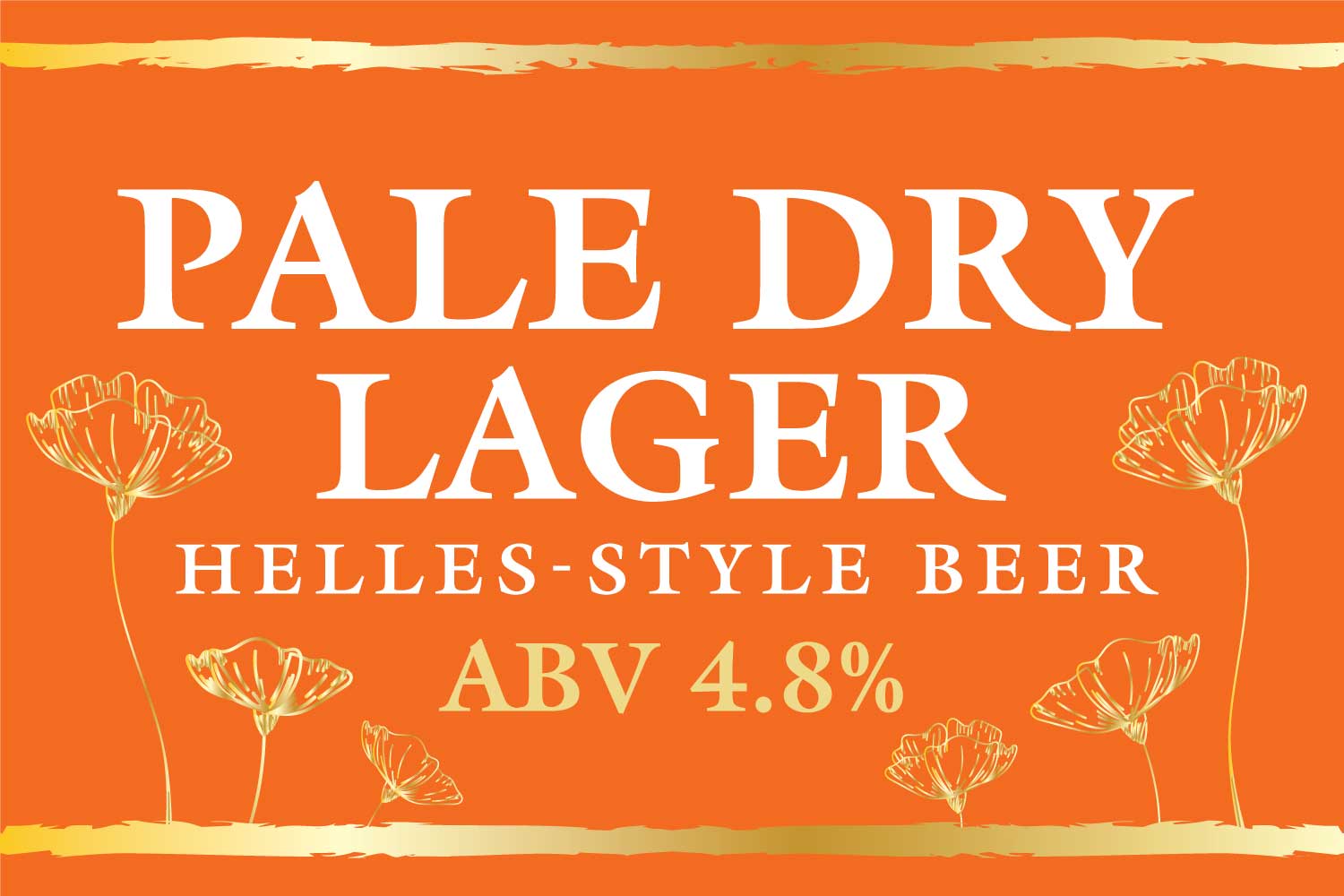 Pale Dry Lager Helles-Style beer sign