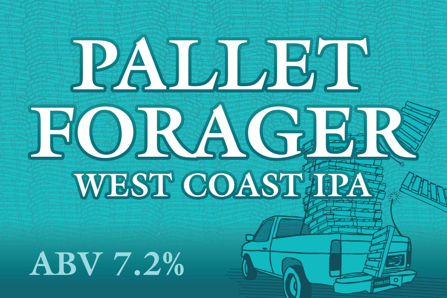 Pallet Forager West Coast IPA beer sign