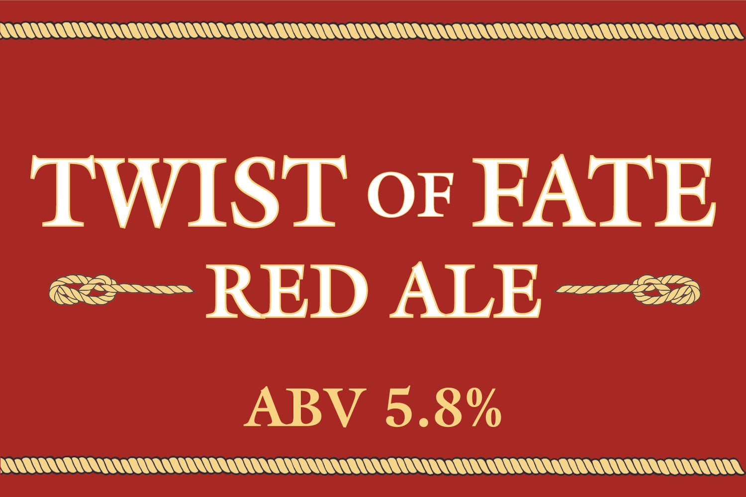 Twist of Fate Red Ale beer sign