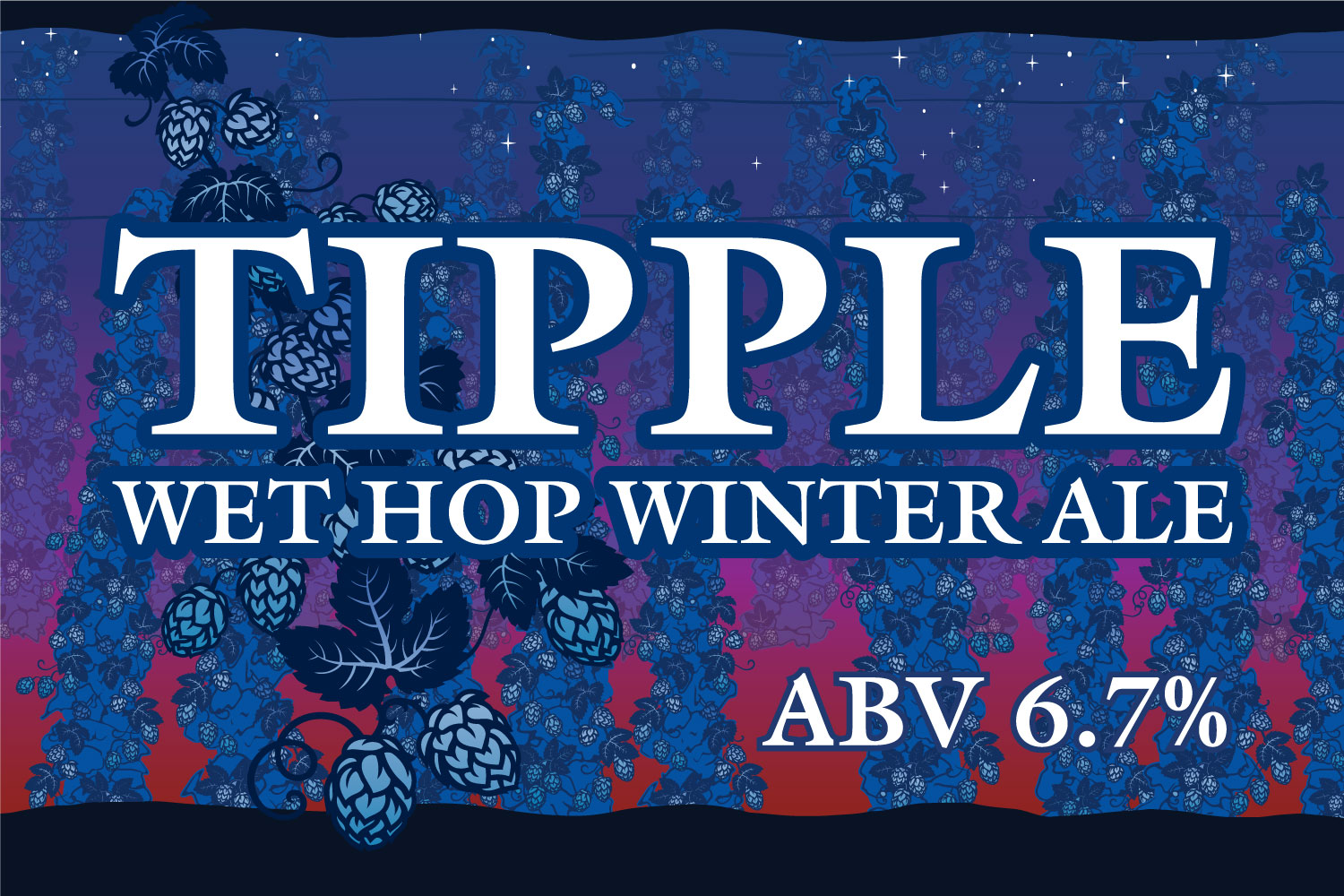 Tipple Wet Hop Winter Ale beer sign