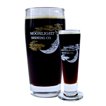 Moonlight Brewing pint glass and taster glass